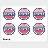 Denver City Pride-embleem – Amerikaanse identiteit Ronde Sticker (Vel)