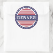 Denver City Pride-embleem – Amerikaanse identiteit Ronde Sticker (Tas)