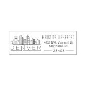 Denver City Skyline | Aangepast adres Zelfinktende Stempel (Design)