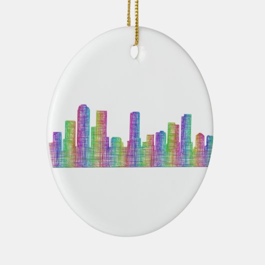 Denver city skyline keramisch ornament (Rechts)