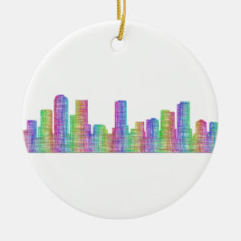 Denver city skyline keramisch ornament