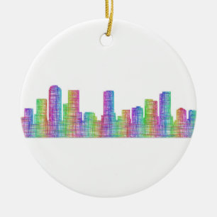 Denver city skyline keramisch ornament