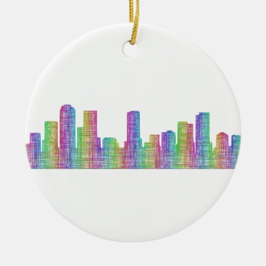Denver city skyline keramisch ornament (Voorkant)