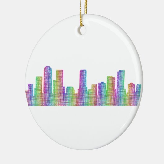 Denver city skyline keramisch ornament (Links)