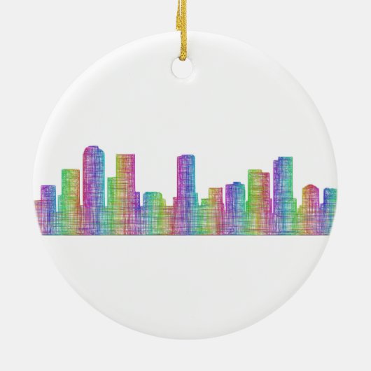 Denver city skyline keramisch ornament (Achterkant)