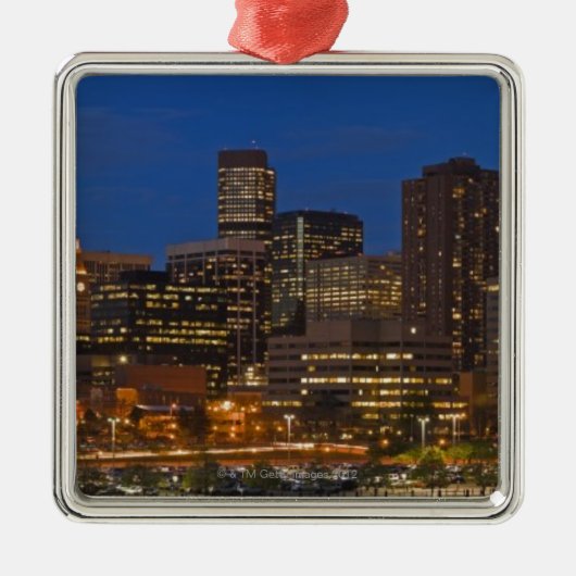 Denver Cityscape Metalen Ornament (Voorkant)