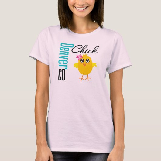 Denver CO Chick T-shirt (Voorkant)
