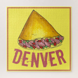 Denver CO Colorado Egg Omelet Omelet Breakfast Legpuzzel