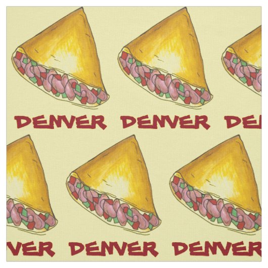 DENVER CO Colorado Omelet Omelet Breakfast Stof (Swatch)