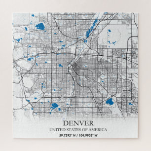 Denver CO Colorado USA Travel City Map Legpuzzel
