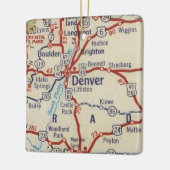 Denver CO  Map Keramisch Ornament (Links)