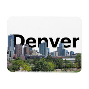 Denver CO Skyline met Denver in de Sky Magneet