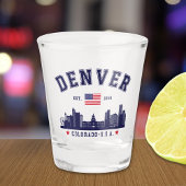 Denver CO Skyline Souvenir Design Shot Glas