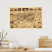 Denver Colorado 1881 Panoramic Map Poster (Keuken)