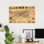Denver Colorado 1881 Panoramic Map Poster (Thuiskantoor)
