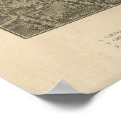 Denver Colorado 1887 Antiek Panoramische Kaart Poster (Hoek)