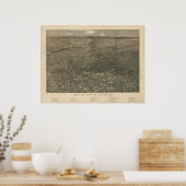 Denver Colorado 1887 Antiek Panoramische Kaart Poster (Keuken)