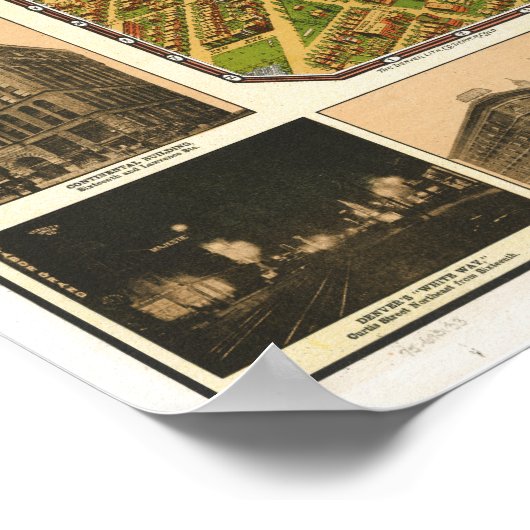 Denver Colorado 1908 Panoramic Map Poster (Hoek)