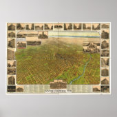 Denver Colorado 1908 Panoramic Map Poster (Voorkant)