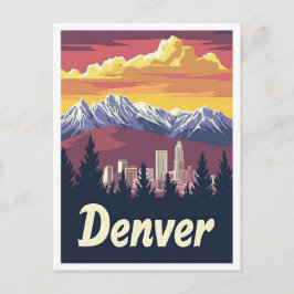 Denver Colorado Art vintage Travel Briefkaart