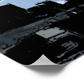 Denver Colorado artistieke skyline poster (Hoek)