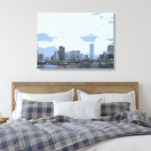 Denver Colorado artistieke skylinescanvas Canvas Afdruk (Insitu (Slaapkamer))