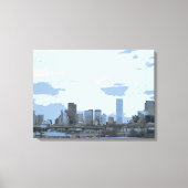 Denver Colorado artistieke skylinescanvas Canvas Afdruk (Voorkant)