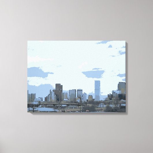 Denver Colorado artistieke skylinescanvas Canvas Afdruk (Voorkant)