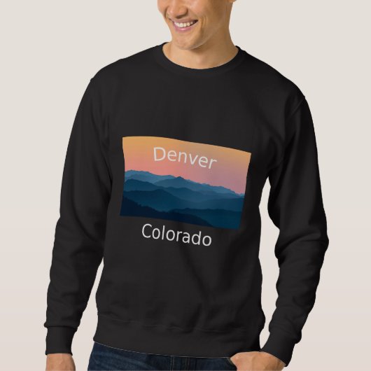 Denver Colorado Berg zonsondergang thuisstad Trui (Voorkant)