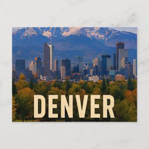 Denver Colorado Bergstad Reis Cadeau Briefkaart