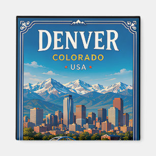 🏔️ Denver Colorado Bergvakantie Herinnering Magneet