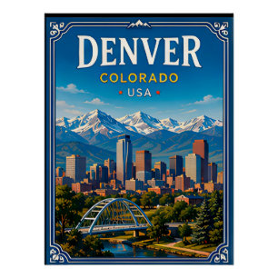 🏔️ Denver Colorado Bergvakantie Herinnering Perfect Poster