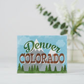 Denver Colorado Briefkaart Snowy Mountains Fun (Staand voorkant)