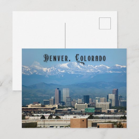 Denver Colorado Briefkaart voor reizen (Voorkant / Achterkant)