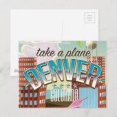 Denver Colorado Cartoon reisposter Briefkaart (Voorkant / Achterkant)