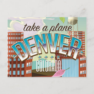 Denver Colorado Cartoon reisposter Briefkaart