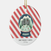 Denver Colorado Christmas Snow wereldbol Ornament (Rechts)