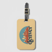 Denver Colorado City Skyline  Cityscape Bagagelabel (Voorkant (verticaal))