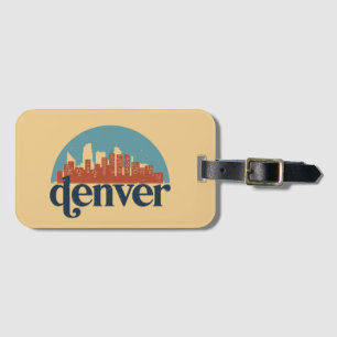 Denver Colorado City Skyline  Cityscape Bagagelabel