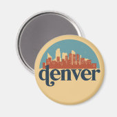 Denver Colorado City Skyline  Cityscape Magneet (Voorkant / Achterkant)