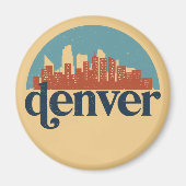 Denver Colorado City Skyline  Cityscape Magneet (Voorkant)