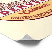 Denver Colorado City Skyline Emblem Poster (Hoek)