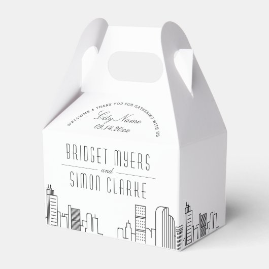 Denver, Colorado | City Skyline Wedding Favor Box Bedankdoosjes (Voorkant Zijde)