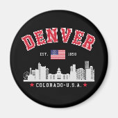 Denver Colorado Cityscape Design Magneet (Voorkant)