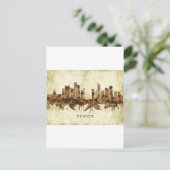 Denver Colorado Cityscape Feestdagenkaart (Staand voorkant)