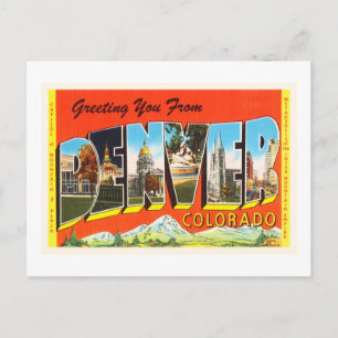 Denver Colorado CO Old Vintage Travel Souvenir Briefkaart