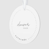 Denver, Colorado CO Travel United States Simple Ornament (voorkant)