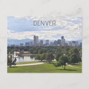 Denver Colorado Downtown Skyline Foto Briefkaart