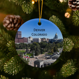 Denver Colorado Downtown State Capitol Personalise Keramisch Ornament