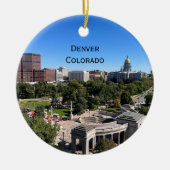 Denver Colorado Downtown State Capitol Personalize Keramisch Ornament (Voorkant)